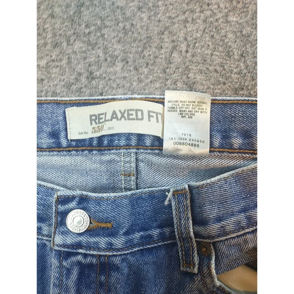 Levis 550 Relaxed Fit Jeans Mens 36x36 Medium Wash Blue Denim Tapered Leg 00550